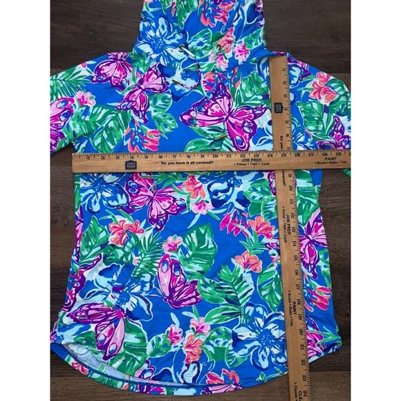 Lilly Pulitzer UPF 50+ ChillyLilly Hooded Pullover w/ Face Cover Size Medium - Picture 5 of 9